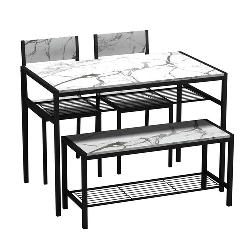 4pc wooden dining table - dining,