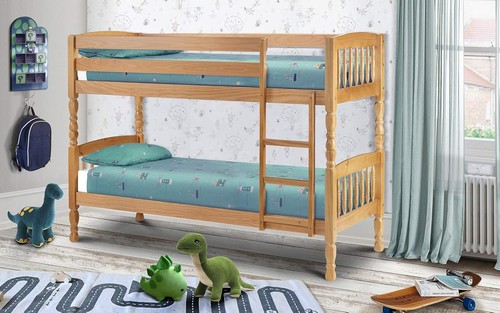 Wooden pine bunk - pine, single