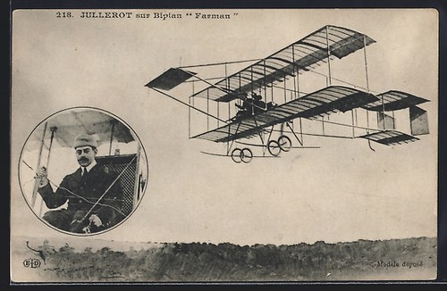 Postcard the airplane - the,