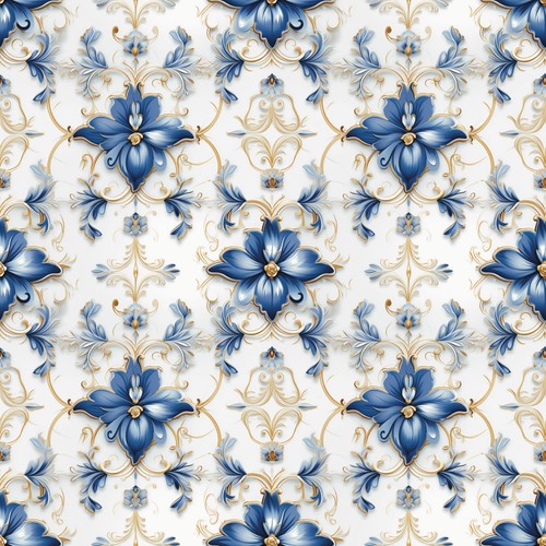 Delft tile stickers - tile, 48x
