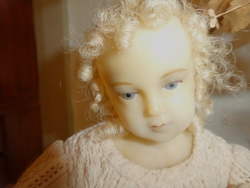 Rare wax french - doll, in