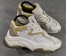 Ash Addict Womens Chunky Trainers Sneakers Size UK6 EU39 White Yellow 2018/19