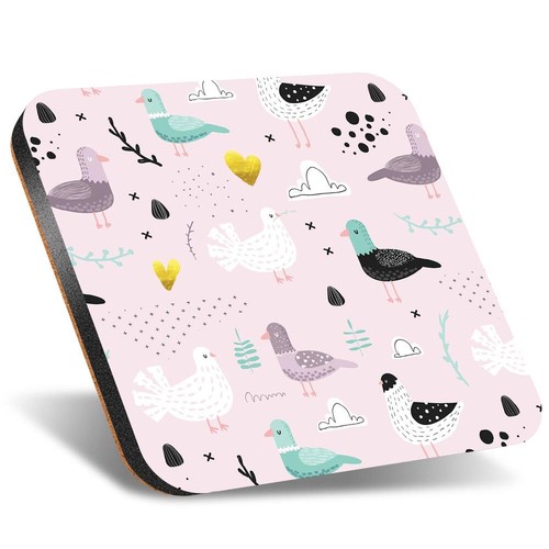 Square coaster 12cm pigeon - square,