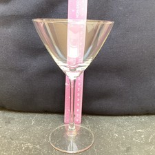 1 x Vintage tall Clear Cocktail Martini Glass Retro Style Drinking