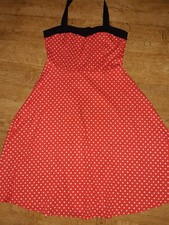 Rock N Roll 1950 Style Lightweight Red/white Dots Dress Size Xl