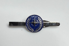 Nato Symbol Tie Slide badge Chrome Finish 56x20 mm