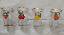 PRICE REDUCED. ! AGAIN. !!! BRITVIC FRUIT JUICE GLASSES - Set Of Four. 