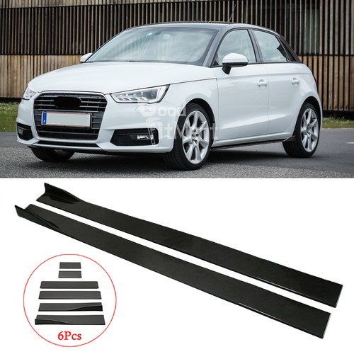 Glossy black side - side, skirts