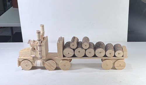 Wood handmade semi truck - handmade,