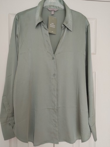 Green satin oversized - h&m,