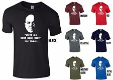 WE'RE ALL BORN BALD BABY - TELLY SAVALAS T-SHIRT - KOJAK FUNNY FATHER'S DAY GIFT