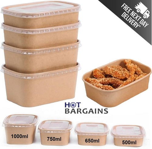 Kraft paper meal containers - kraft,