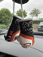 Boxing Gloves Keychain PU Leather Mini Boxing Gloves Pendant for Car Mirror 
