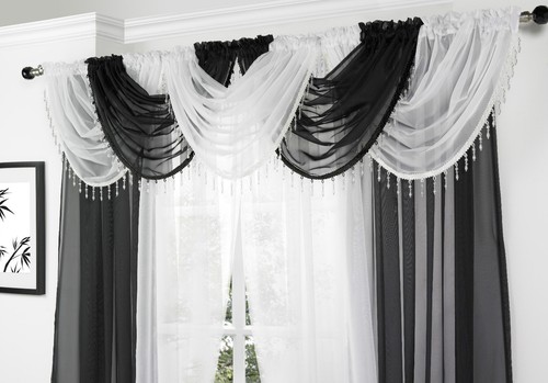 Beaded voile swags colours - beaded,