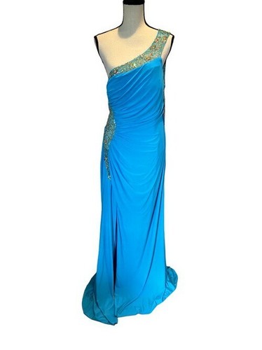 May queen couture aqua blue - queen,