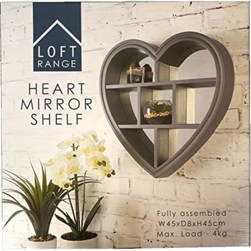 Heart shape mirror - heart, wall
