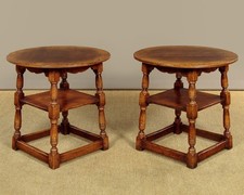 Pair of Oak Side Tables