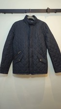 Mens Quilted Barber Jacket Size Small(38) with Ajustable Waist