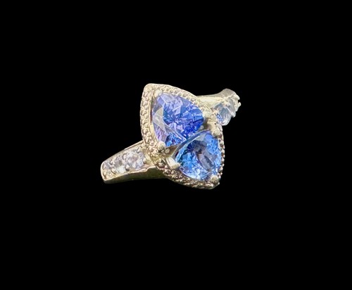 Estate sterling silver diamond
