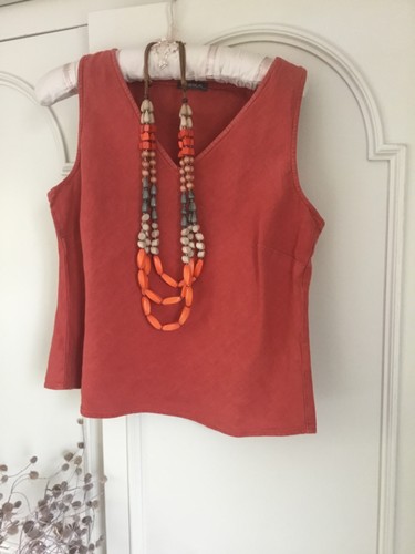 Oska linen top - oska, orange