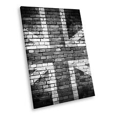AB483 Union Jack Black White Abstract Portrait Canvas Picture Prints Wall Art