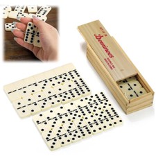 Dominoes Set Double Six Professional Domino Tiles 28 pcs Domino Set Wooden Box