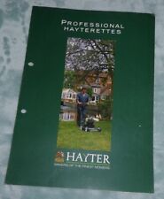 Professional Hayterettes lawn mower sales brochure Original 1987 vintage rare