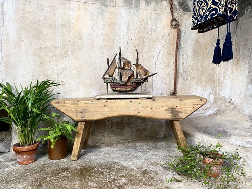 Antique wooden model tallship - antique,