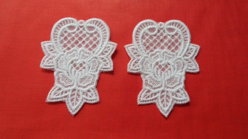 White guipure lace - white,,