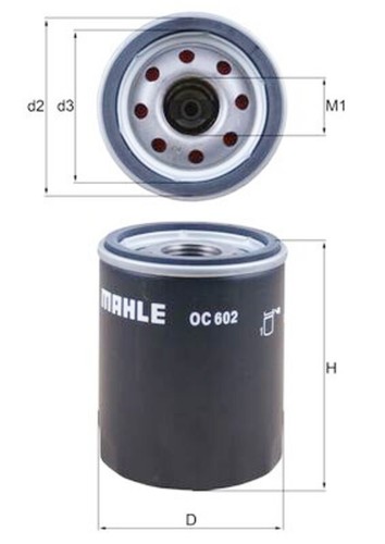 Oil filter mahle fits - filter,