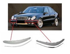 NEW FRONT BUMPER MOLDING TRIM CHROME PAIR SET MERCEDES E CLASS 2002-2006 W211