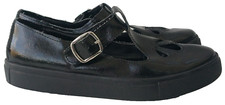 Schuh Girls Smart Wedge Buckle T-Bar Leather Shoes Plain Move K School Shoes UK4