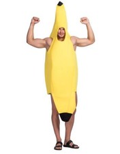 Banana Costume Fancy Dress Outfit Unisex Men Women Funny Stag Novelty Fruit