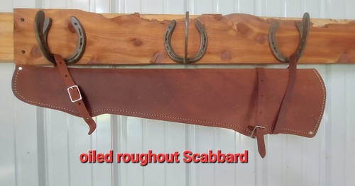 Horse tack gun scabbard oiled - gun,
