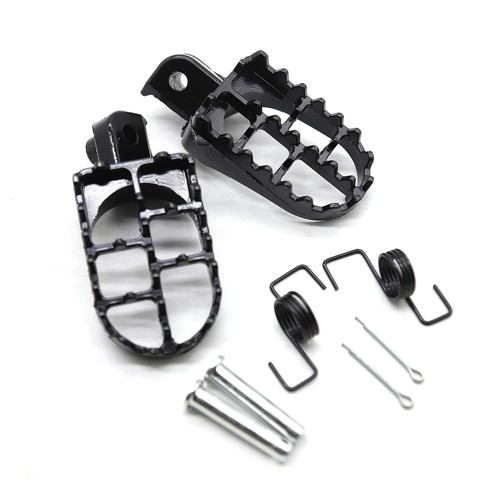 Footrests kit black - footrests,