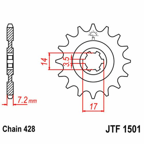 Jtf1501 428 z12 sprocket - jtf1501.12,