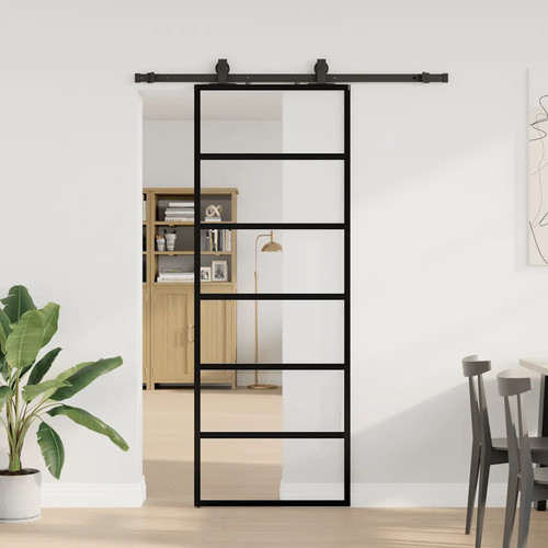 Sliding door 76x205 black - sliding, cm