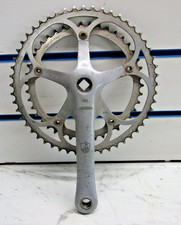 Campagnolo brev Chainset vintage double 42T 52T 170 SILVER  bike  square taper