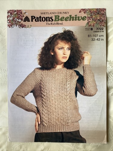 Patons knitting pattern 7722