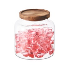 Large Airtight Glass Storage Canister Jar with Acacia Lid, Kitchen Organisation