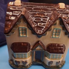 Vintage Dr. Barnardo's Ceramic Charity Cottage Money Box Ornament