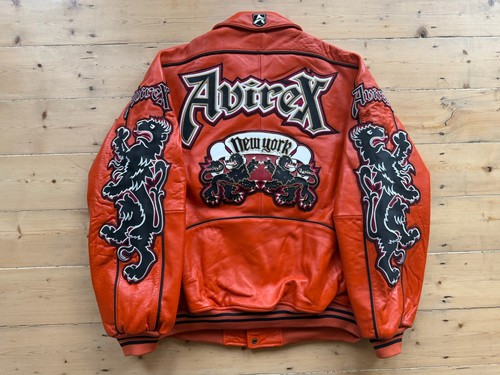 Avirex leather varsity jacket - avirex,