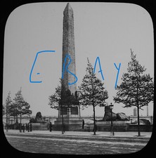 CLEOPATRAS NEEDLE THE EMBANKMENT LONDON C1890 Magic Lantern Slide PHOTOGRAPH