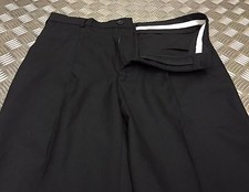 Black Wool Mix Bobby Old Bill Retro Uniform Trousers Genuine British Made - New