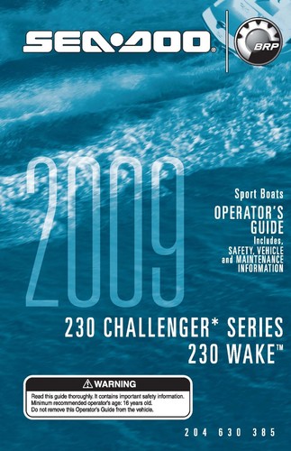 Sea doo owners - manual, book