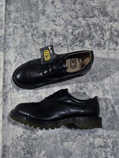 hawkins dr martens black leather derby shoes avantgarde 90s