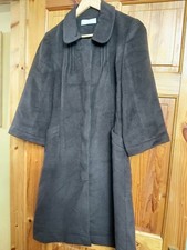 RONIT ZILKHA BROWN ANGORA AND WOOL MIX COAT UK SIZE14
