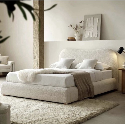 Boucle ottoman king size - size, bed