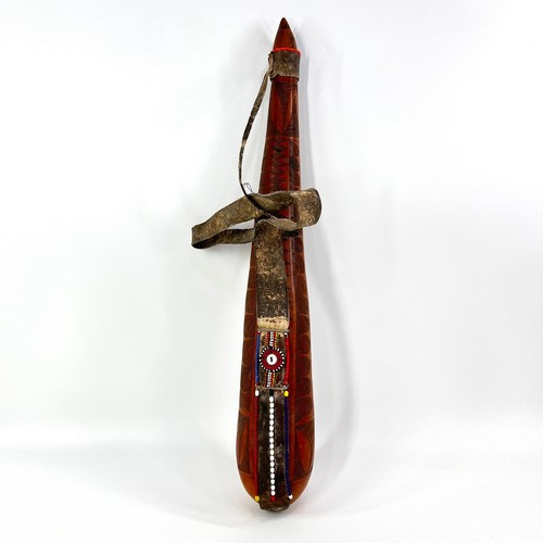 Maasai beaded milk gourd - maasai,