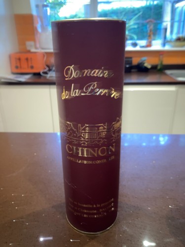 Empty metal wine tube box - empty,